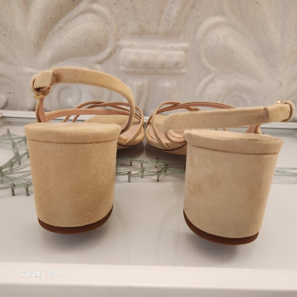 Kate Spade New York Renee Suede Block Heel Strappy Slingback Sandals Size 7.5 - Picture 6 of 10